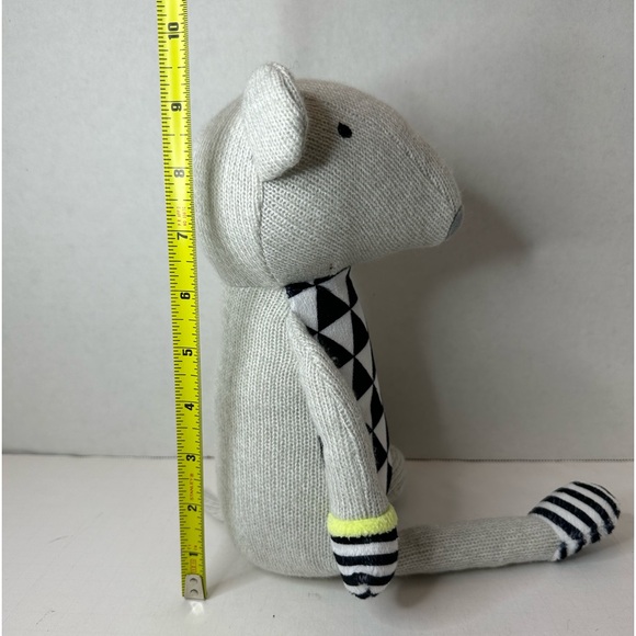 Cloud Island Target Soft Knit Grey Mouse Stuffed Animal Plush Triangle Design - Picture 4 of 6